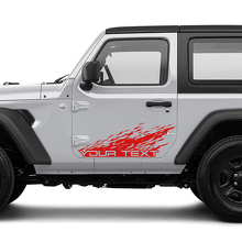 2 Nuovi adesivi Decal Sticker distrutti JEEP Wrangler Montagne lato Grafica Decal Sticker
 3
