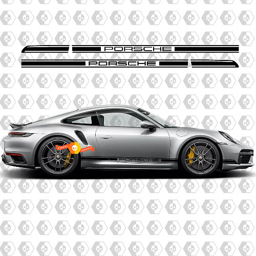 Kit adesivi per strisce laterali Porsche 911 718 Taycan Turbo
