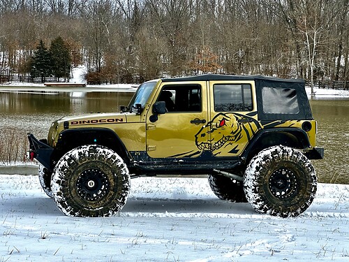 Dinocon T-Rex Trex Dinosaur Rex Side decalcomania per Jeep Wrangler 2 Porte
