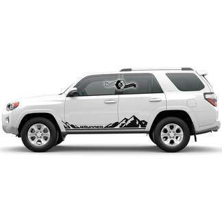 Coppia 4Runner 2023 Side Vinyl Rocker Panel Decalcomanie Logo Montagne Adesivi a strisce per Toyota 4Runner TRD
