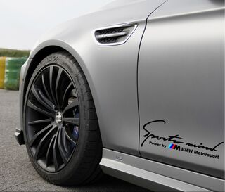 2 adesivi Sports Mind Power di M BMW Motorsport M3 M5
