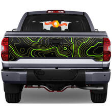 Mappa topografica del portellone decalcomania posteriore per Toyota Tacoma Terza generazione 2015-2022 SUPDEC 2 Colori 1 2