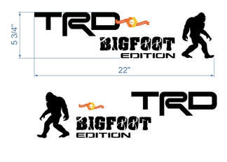 Bigfoot TRD edition Mountain BedSide Vinyl Stickers Decal adatta a Tacoma o Tundra
