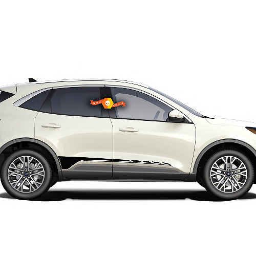 Ford Escape 2020 - 2022 Kit adesivo in vinile per strisce laterali delle porte - Rocker panel Sticker Graphic
