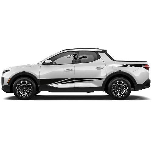 Kit adesivi in vinile con strisce laterali triple sharp per Hyundai Santa Cruz