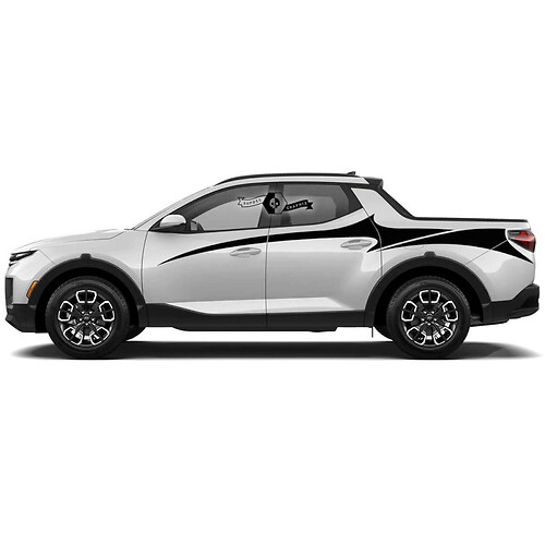 Kit grafico per decalcomanie adesive in vinile per lato letto e porte adatto a Hyundai Santa Cruz
