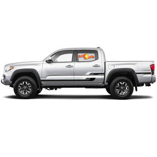 3 strisce colorate per Tacoma Retro Side and Bed Vinyl Stickers Decal adatta per Toyota Tacoma Toyota Truck
