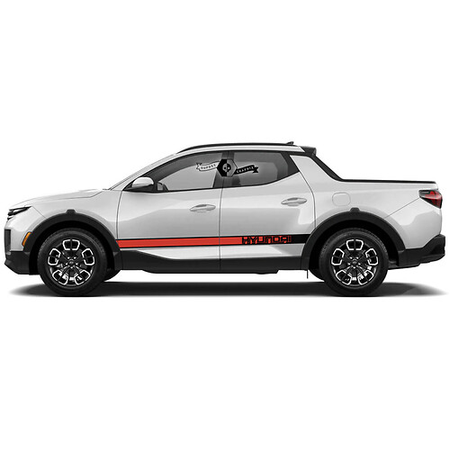 Coppia Hyundai Santa Cruz Modern Rally Rally Rocker Pannello 2 colori adesivi in ​​vinile Kit grafico decalcomania