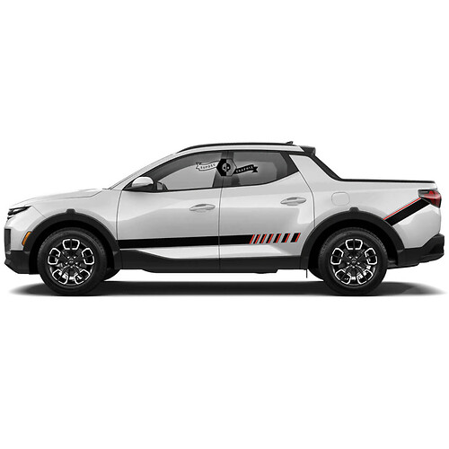 Kit grafico adesivo con pannello oscillante laterale Rally, 2 colori, adatto per Hyundai Santa Cruz
