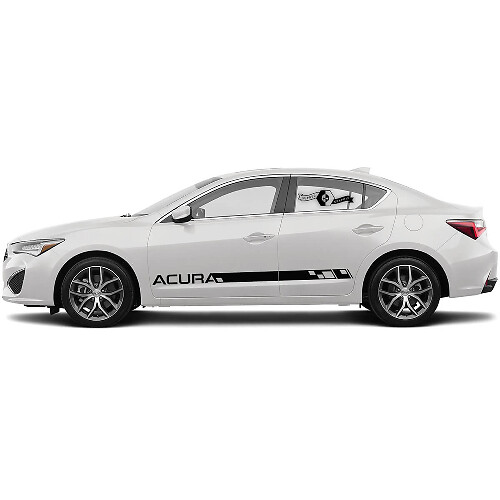 2X Grafica Porte Laterali Rocker Panel Acura ILX 2021 TLX Acura RLX Adesivo Decalcomania da Corsa per Auto
