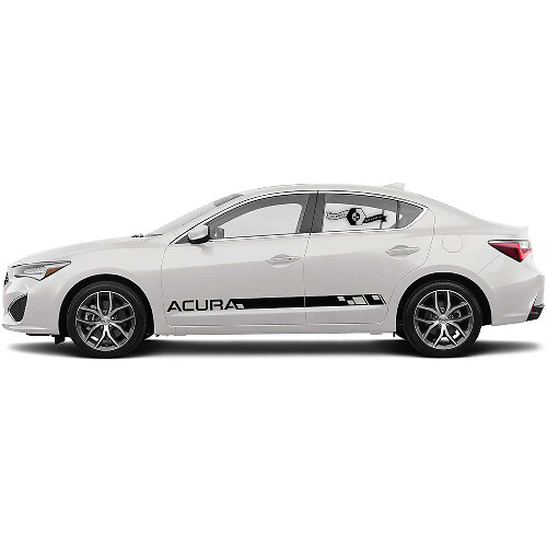 Set di Adesivi in Vinile con Strisce Laterali Marchiate per Auto Acura