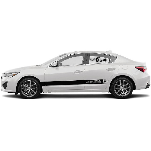 Coppia Grafica Pannelli Laterali Porte Acura ILX 2021 TLX Acura RLX Adesivo in Vinile da Corsa per Auto
