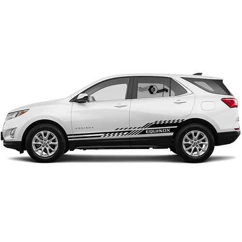 Coppia 2021 Stripe laterali Chevrolet Equinox Pannello di bilanciere Decalli per decalcomanie in vinile
