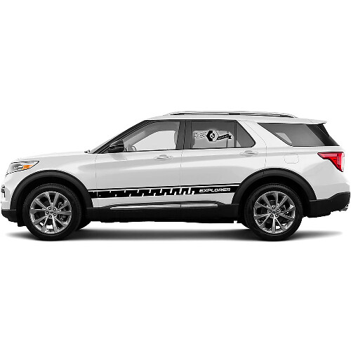 Adesivi Strisce Laterali per Porta Grafica in Vinile Set da 2 per Ford Explorer