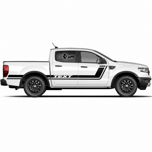 Adesivo grafico a striscia personalizzato per porta laterale e cassone per camion power Set da 2 per camion Musclecar power truck 2022