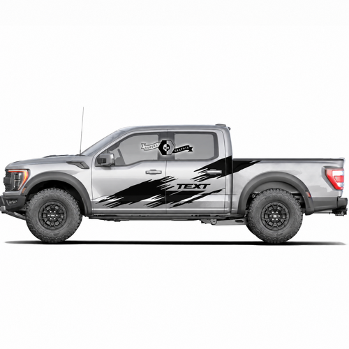 Set di 2 Adesivi Decalcomania Grafica Personalizzata Lato Distrutto per Musclecar truck power truck 2022