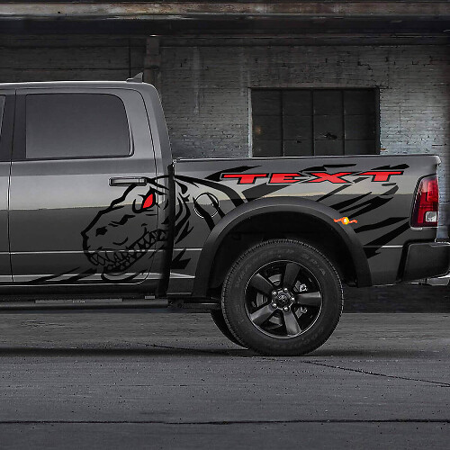 Dinosauri T-Rex Splash Porta Paraspruzzi Posteriore Laterale Adesivo Vinile Decalcomania Grafica per Dodge Ram Rebel 1500 TRX