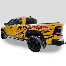 Coppia Dodge Ram Rebel TRX 2022+ 2023+ 2 colori lato 1500 TRX Splash Bed Dinosauri T-Rex TRX camion vinile adesivo decalcomania grafica
 2