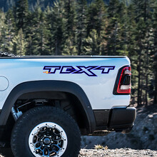Adesivi Laterali in Vinile con Lettere a Contorno Personalizzate per Dodge Ram Rebel 1500 TRX_3