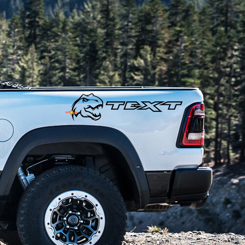 Kit di decalcomanie in vinile personalizzate T-Rex per il comodino del Dodge Ram 1500 Rebel TRX