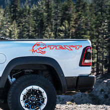 Kit di decalcomanie in vinile personalizzate T-Rex per il comodino del Dodge Ram 1500 Rebel TRX_3
