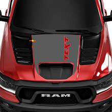 Adesivo in Vinile Personalizzato con Testo Stile TRX per Cofano Dodge Ram Rebel 1500 TRX 2022+_2