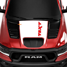 Adesivo in Vinile Personalizzato con Testo Stile TRX per Cofano Dodge Ram Rebel 1500 TRX 2022+_3