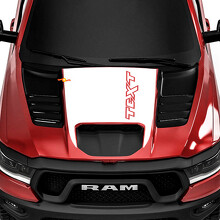 Adesivo in vinile nero opaco personalizzato per cofano Dodge Ram Rebel 1500 TRX_2