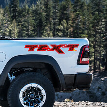 Set di Adesivi in Vinile Stile Topografico Personalizzati per Comodino per Dodge Ram Rebel 1500 TRX_2