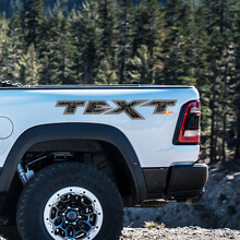 Set di Adesivi in Vinile Stile Topografico Personalizzati per Comodino per Dodge Ram Rebel 1500 TRX_3