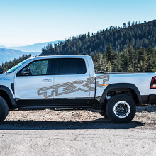 Kit di Adesivi Laterali con Contorno Testo Personalizzato per Dodge Ram 1500 Rebel TRX_3