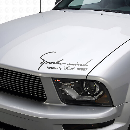 Adesivo in Vinile per Cofano con Scritta Personalizzata Sports Mind