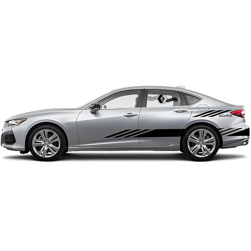 Coppia adesivi per decalcomanie in vinile da corsa per auto Acura TLX 2021 Acura TLX per porte laterali
