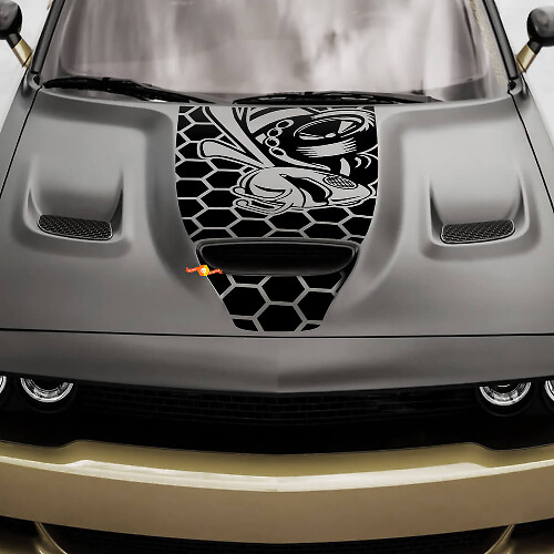 Decalcomania di decalcomania arrabbiata ape grafica adesiva decalcomania adatta a Dodge Challenger 2019-2024
