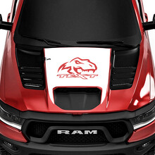 Adesivo in Vinile per Cofano T-Rex e Testo Personalizzato per Dodge Ram Rebel 1500 TRX_2