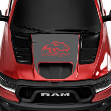 Adesivo in Vinile per Cofano T-Rex e Testo Personalizzato per Dodge Ram Rebel 1500 TRX_3