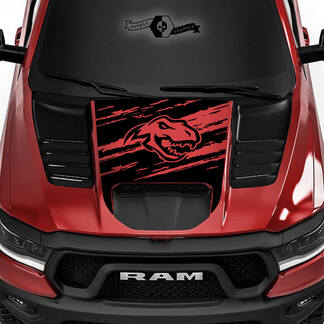 Dodge Ram Rebel 2022+ 2023+ 1500 TRX T-Rex Hood Scratch Claws Distrutto TRX Truck Vinyl Decal Graphic
