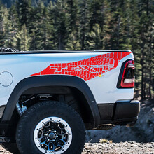 Kit di Adesivi in Vinile Testo Personalizzato Pelle di Dinosauro per Dodge Ram Rebel 1500 TRX_2