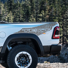 Kit di Adesivi in Vinile Testo Personalizzato Pelle di Dinosauro per Dodge Ram Rebel 1500 TRX_3