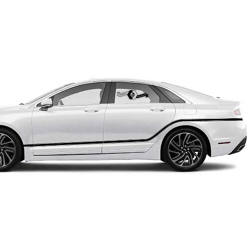 Kit di Adesivi in Vinile a Strisce Laterali Curvate per Lincoln MKZ 2020