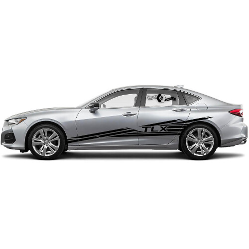Adesivo in Vinile Laterale con Scritta e Strisce TLX per Acura TLX 2021