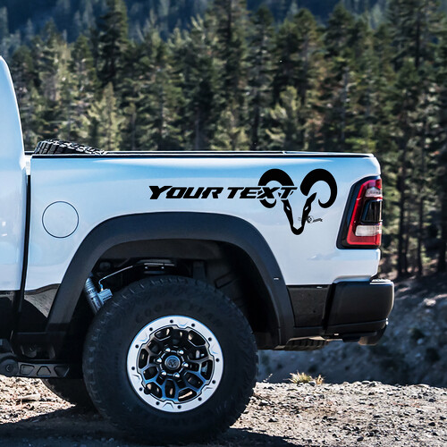 Adesivo in vinile personalizzato stile Hemi per fianco letto Dodge Ram 1500