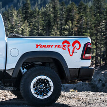 Adesivo in vinile personalizzato stile Hemi per fianco letto Dodge Ram 1500_2