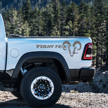 Adesivo in vinile personalizzato stile Hemi per fianco letto Dodge Ram 1500_3