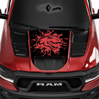 Dodge Ram Rebel 2022+ 2023+ 1500 TRX T-Rex Hood Distrutto TRX Truck Vinyl Decal Grafico
