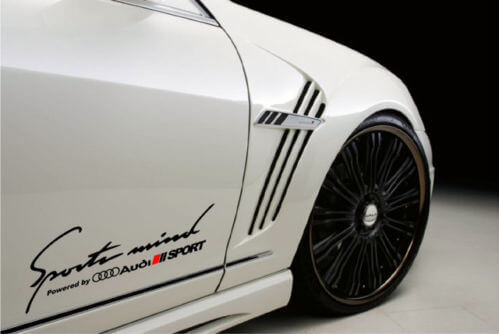 Adesivi Laterali Sports Mind Powered by Audi per Audi
