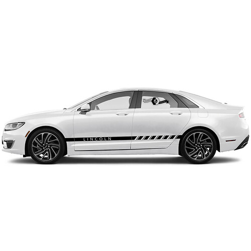 2 x 2020 Lincoln Mkz Doors Logo Stripes Pannello Le linee laterali Adesivo per la grafica in vinile