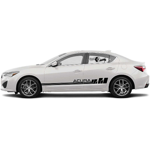 Adesivo Vinile Laterale con Doppia Striscia a Contrasto per Acura TLX 2021