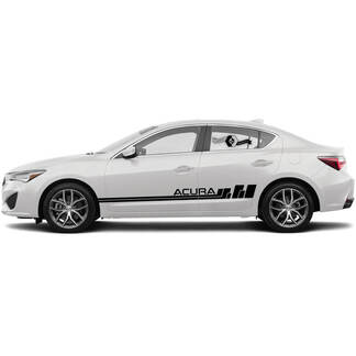 Coppia adesivi per decalcomanie in vinile Acura 2021 ILX laterali con grafica del logo di qualsiasi colore Acura TLX Car Racing
