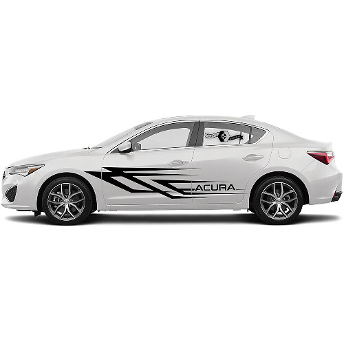 Coppia Acura 2021 ILX Logo laterale qualsiasi colore Adesivi grafici porte Acura TLX Auto Racing Adesivo in vinile
